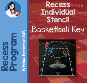 Basketball Key Stencil