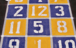 Number grid stencil