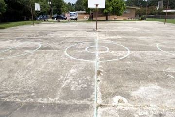 School Playground Before Painting