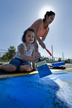 painting the playground
