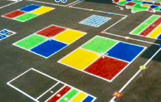 Peaceful playgrounds markings