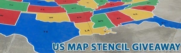 US Map Stencil