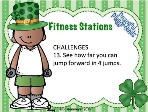 St Patricks Fitness Station Cards
