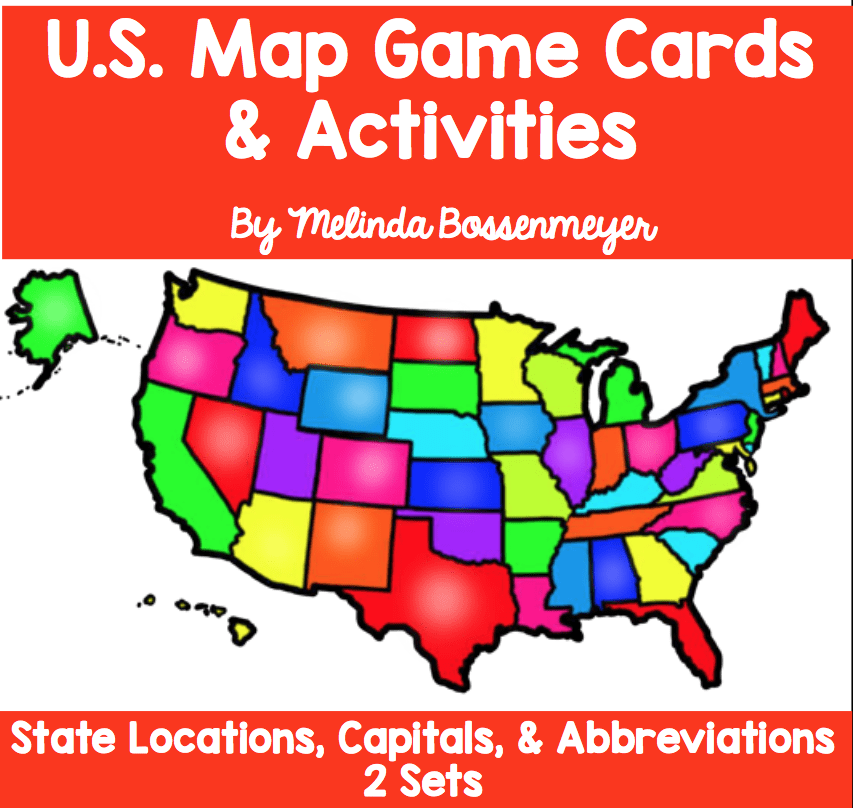 US MAP GAME CARDS COV