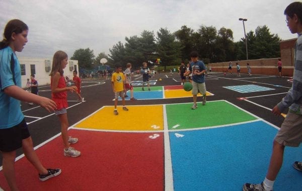 painted playground markings
