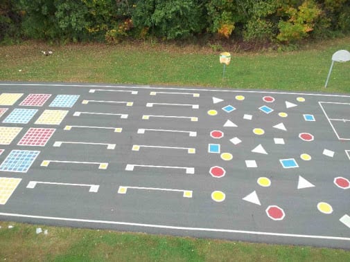 Playground game markings
