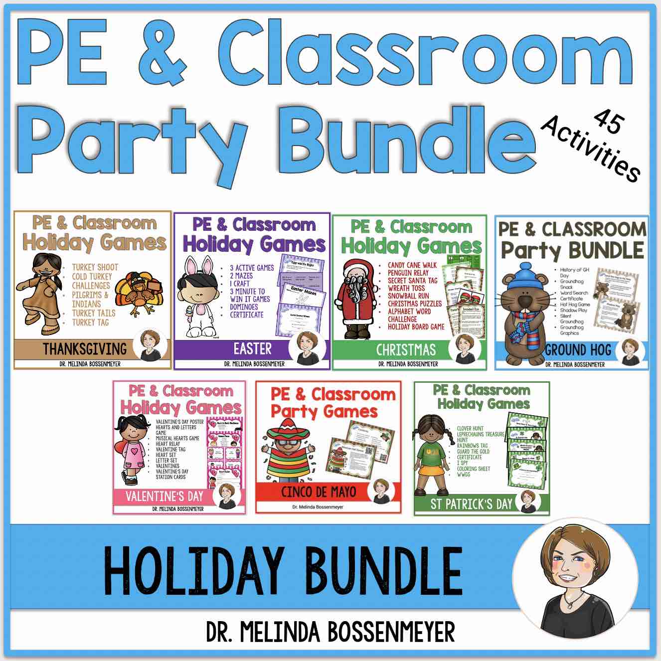 Physical Education and Classroom Party Games Bundle • Peaceful Playgrounds