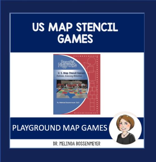 U.S. Map Stencil Games Bk